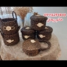 Seris woven colored handicrafts, production of bags and pots and boxes of basil in Khammam, Rasht