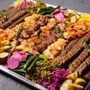 Takht Suleiman restaurant garden, all kinds of kebabs in Kermanshah