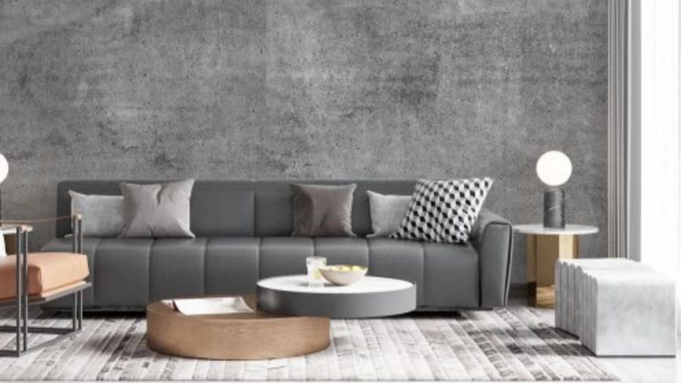 Application of concrete wall covering