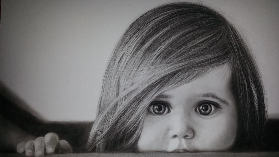 What is black pen drawing?