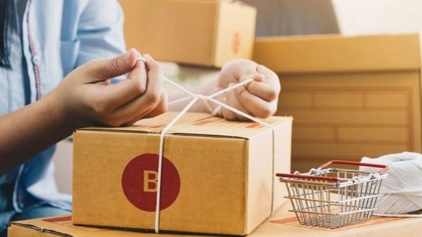 How does the postal package reach its destination?