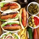 Fast food and paprika sandwich in Behbahan, Khuzestan