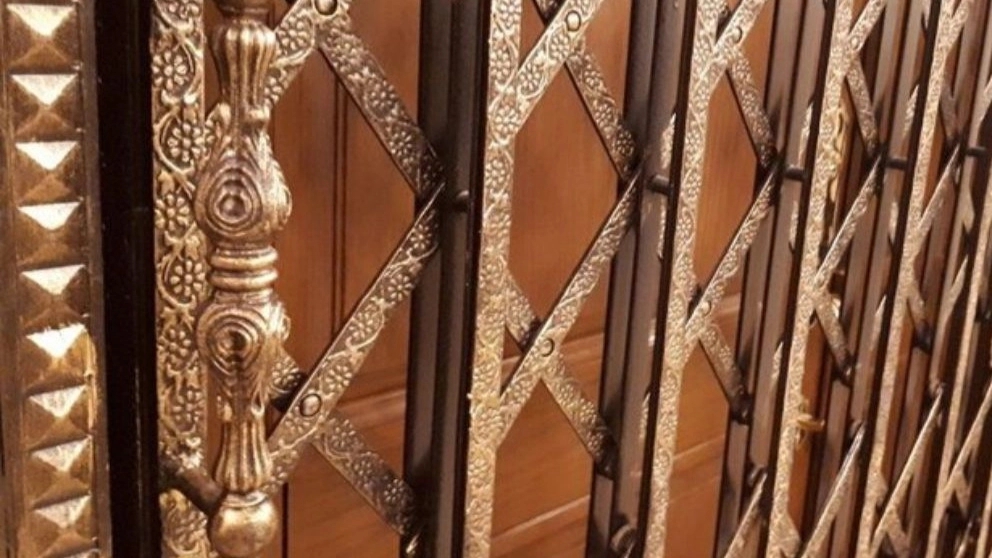What is an accordion door and what is its use?