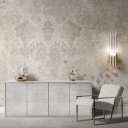 Rose decor, distribution of parquet flooring and wallpaper interior decoration in Tehran