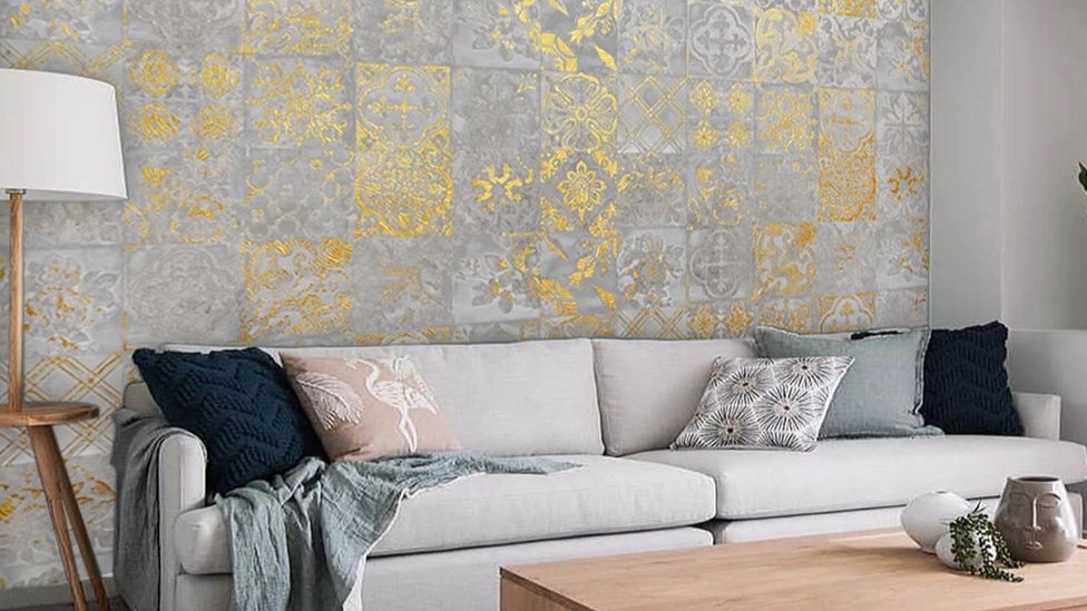 Rose decor, distribution of parquet flooring and wallpaper interior decoration in Tehran