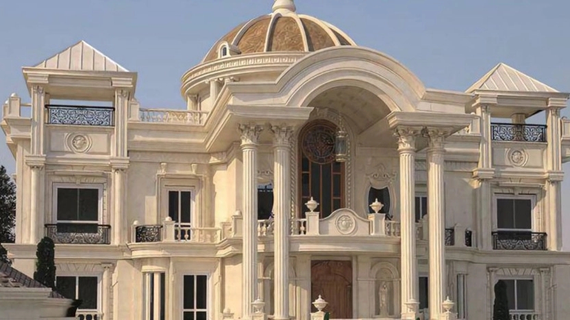 Mazandaran Iranian stonework, Roman and classical facade design in Qaimshahr