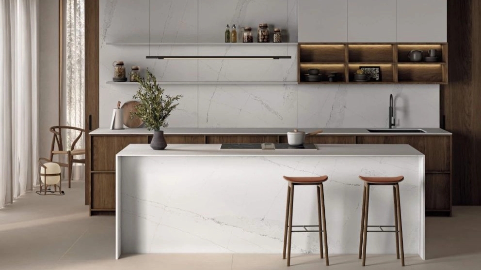 Tehran Mak, implementation and installation of Corian quartz cabinet in Tehran