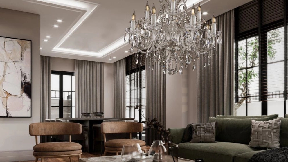What effect does the material of the chandelier have on its quality?