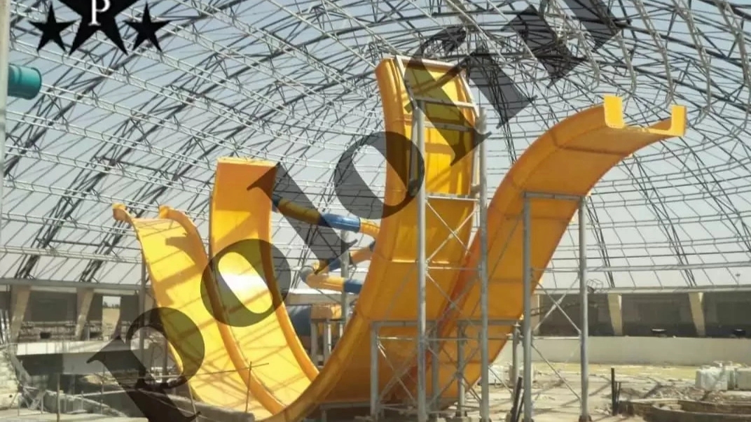 Construction of Polofin water slide in Karaj