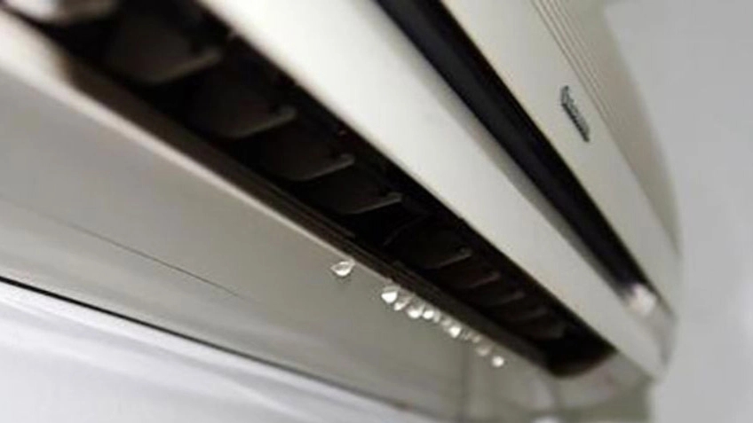 What is the cause of water in the air conditioner?