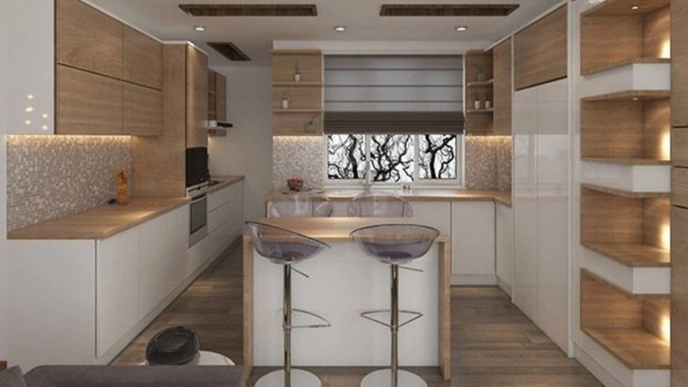 Interior decoration design of small kitchens