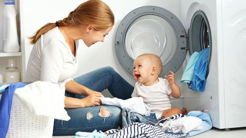 Care and washing of baby clothes made of cotton