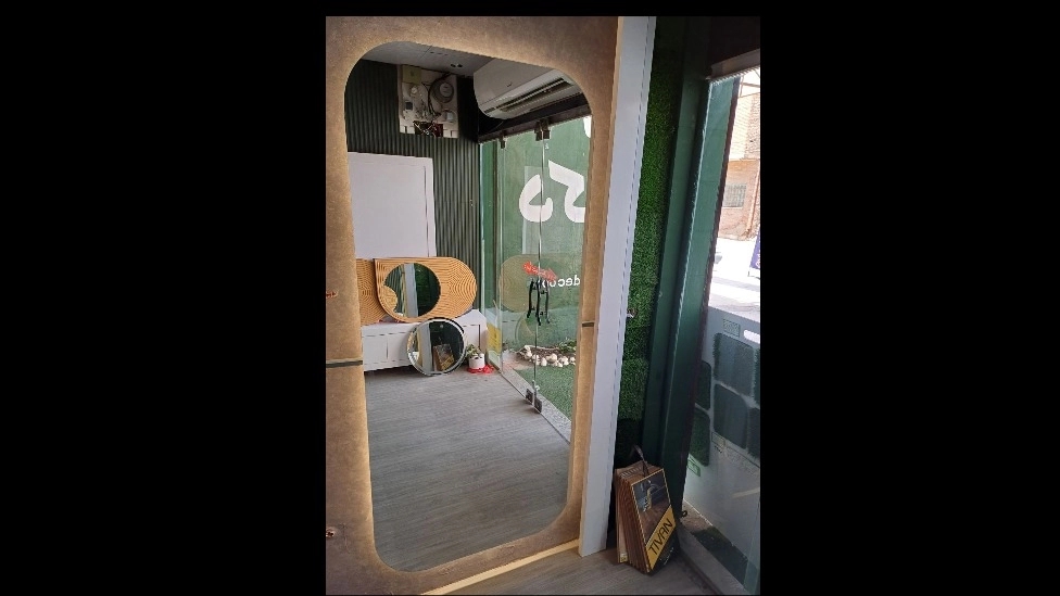 Mirror and interior decoration