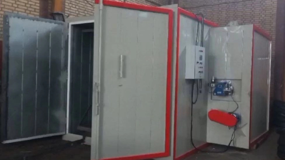 Pars paint equipment, setting up the Saklon cabin furnace painting line on Saveh road