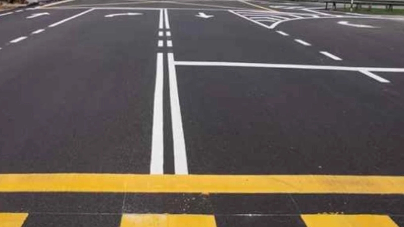 Metin Sanat Sina, axial marking of traffic lanes, painting of tables in Hamedan