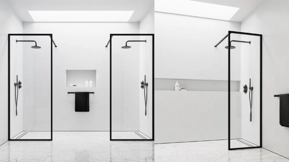 Types of bathroom glass partitions