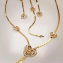 Precious gold, bound necklace and half set in Bakhtegan, Fars