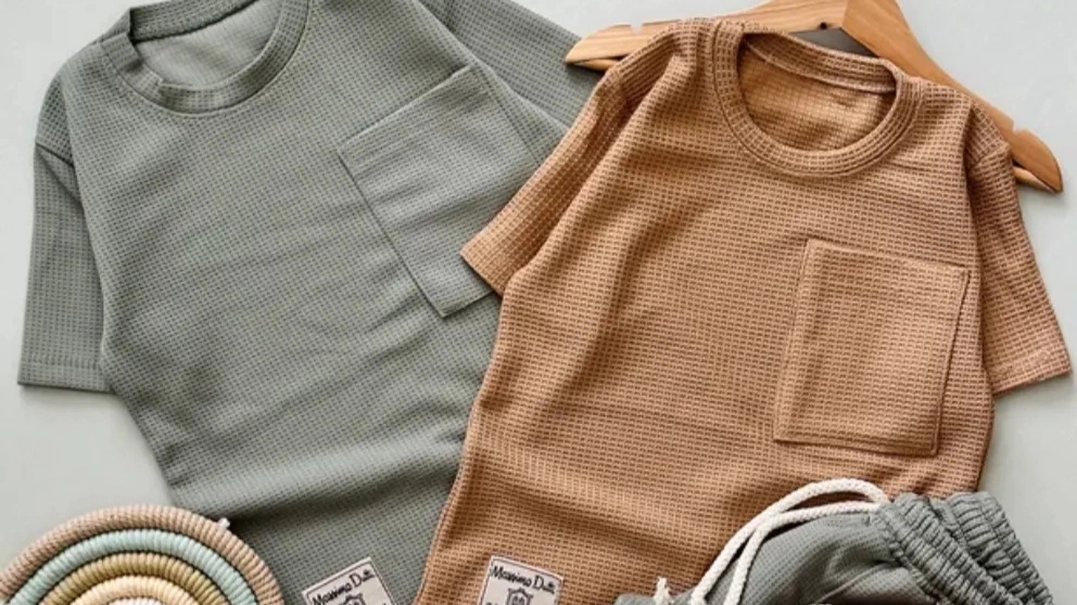 Ahmedpour clothing, production of t-shirts and shorts sets for children in Tehran