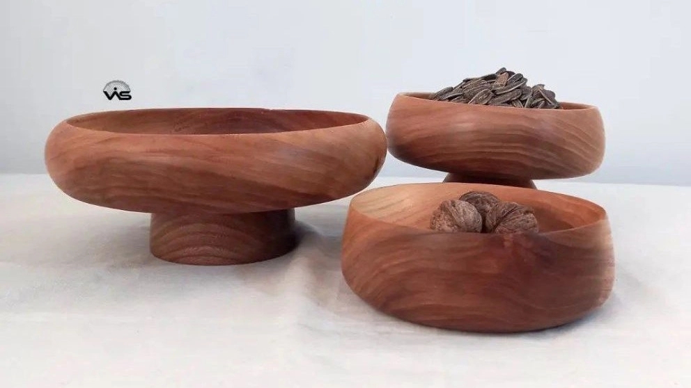 Weiss Wood, wooden dishes, wooden lampshade, potted bowl, in Mashhad, Khorasan, Razavi