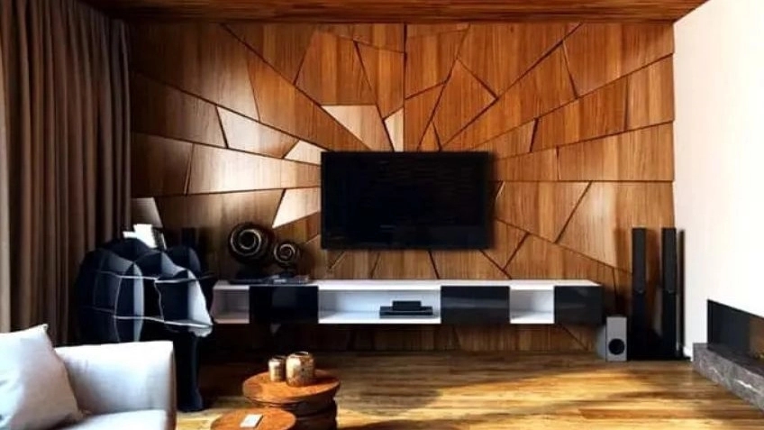 The effect of wood in interior decoration