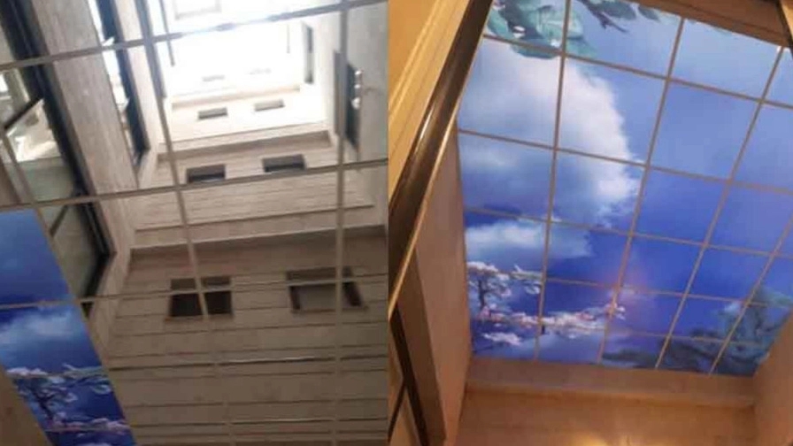 The difference in the execution of the Kenaf false ceiling