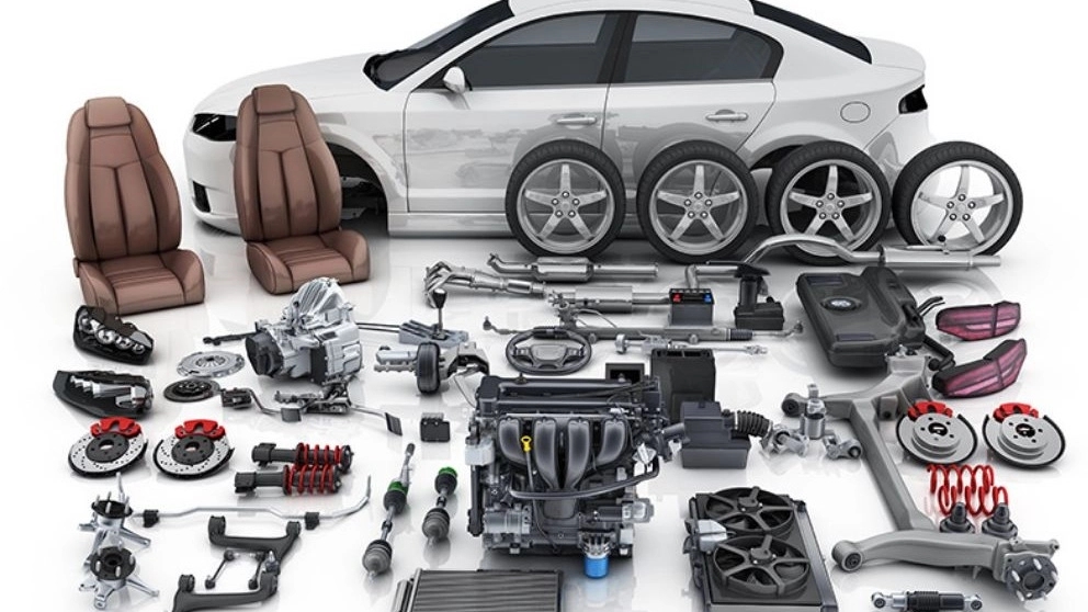 The main components and constituents of the front of the car