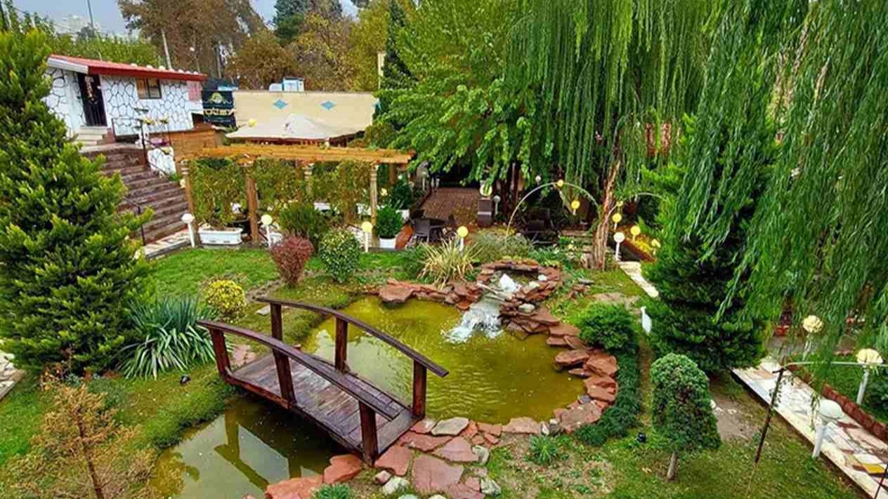 Ashrafieh traditional restaurant garden in Sepidan, Shiraz