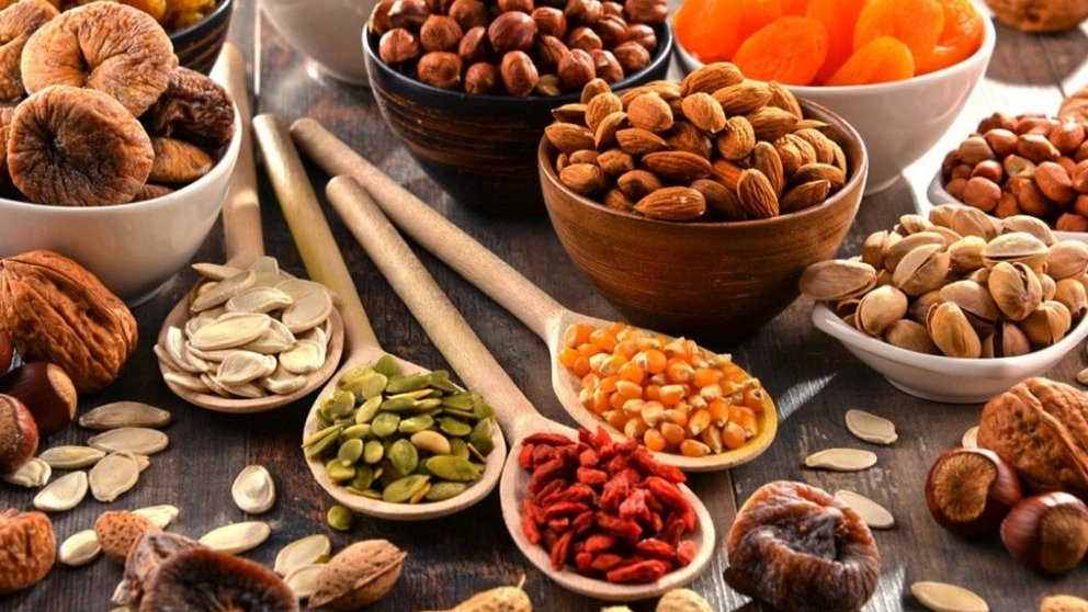 Abdallahi dry goods store, selling nuts and legumes in Barazjan