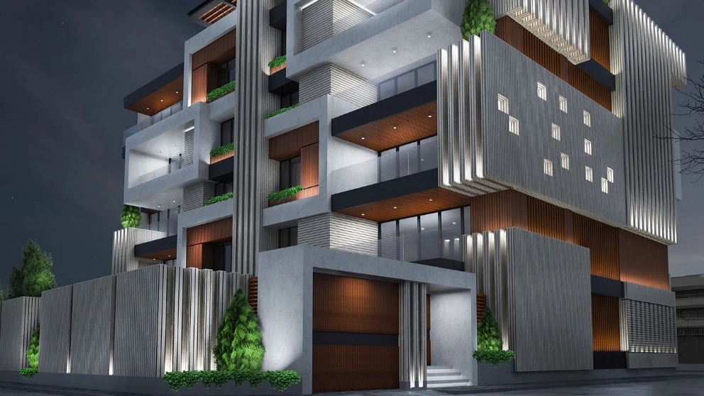 Construction stages of the building