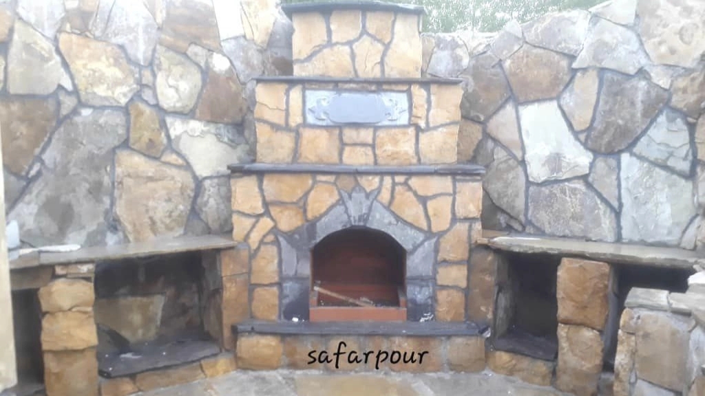 Wood barbecue fireplace