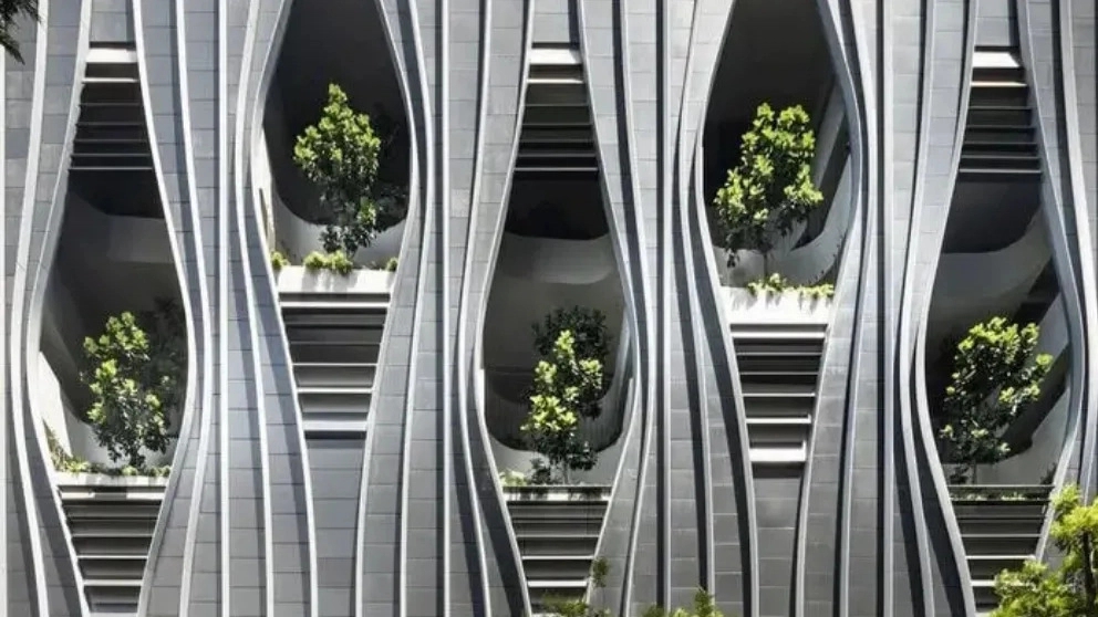 Types of building and villa facade materials