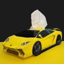 Paper napkins with a model of a car