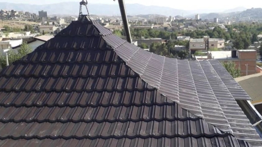 Design and implementation of the gable roof, shed and roof panel of Pasargad Roof Villa in Damavand