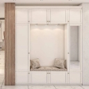 NSO interior decoration, cabinet and MDF wall closet implementation in Babylon, Mazandaran