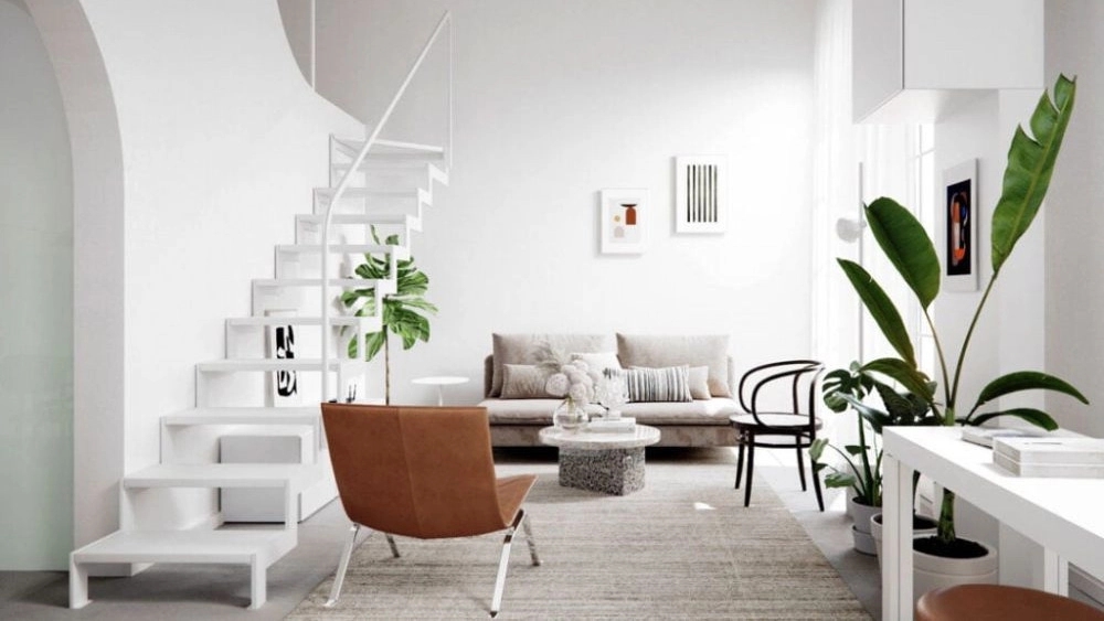 Interior design of modern building