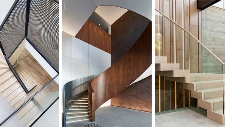 Types of staircase railings