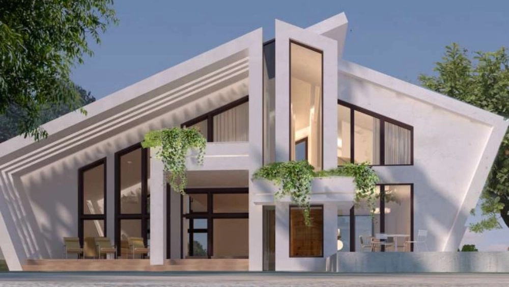 Building facade design in Kerman