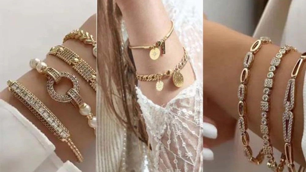 Rhinestones, Sale of Bracelet and Earrings Jewelry in Tabriz