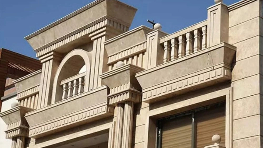 Arash Stone Industries, design and implementation of building facade stone in Qazvin