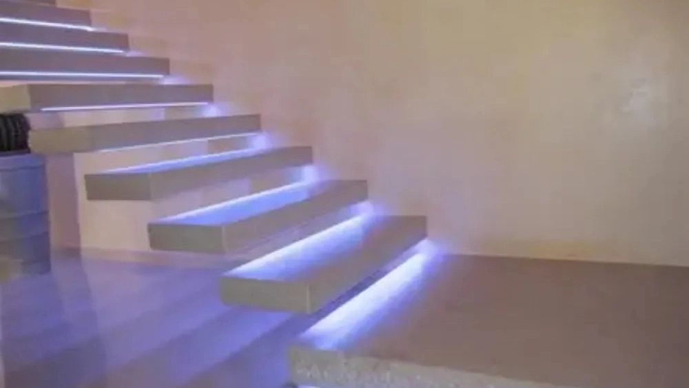 Mangei ceramics, implementation of floor and wall slabs, countertops and suspended stairs in Mashhad