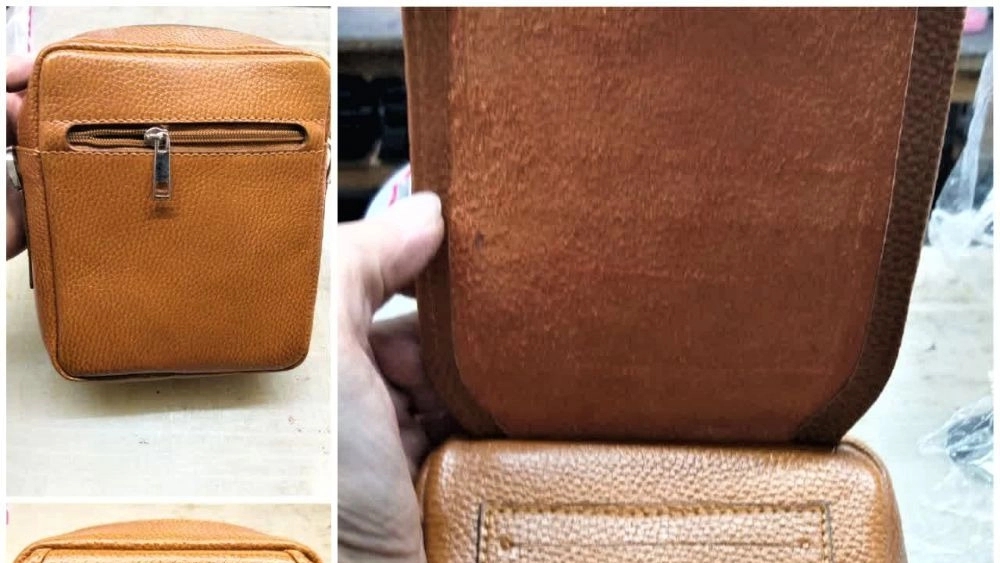Buy and price of hand-stitched leather mini shower bag + export sales