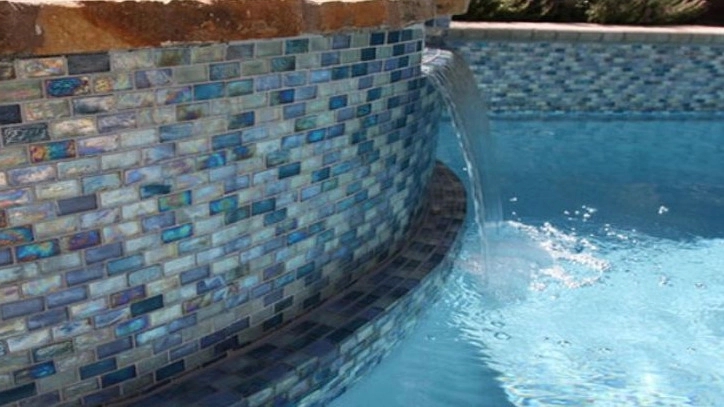 What type of tile is suitable for a swimming pool?