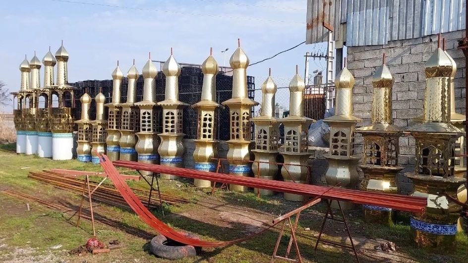 Saheb al-Zaman dome and garland making, implementation and construction of all kinds of metal domes, garlands and shabestan in Babylon