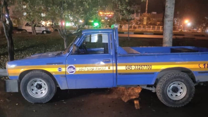 Transporting a car with a tow truck in Ardabil