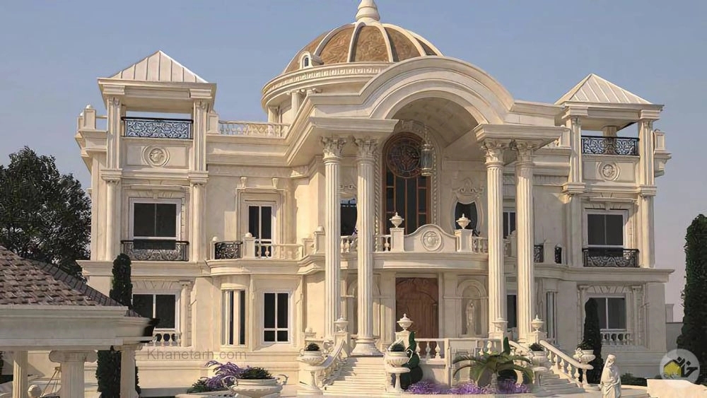 CNC campus stonemasonry and sculpture, implementation of traditional classical Roman facade in Isfahan