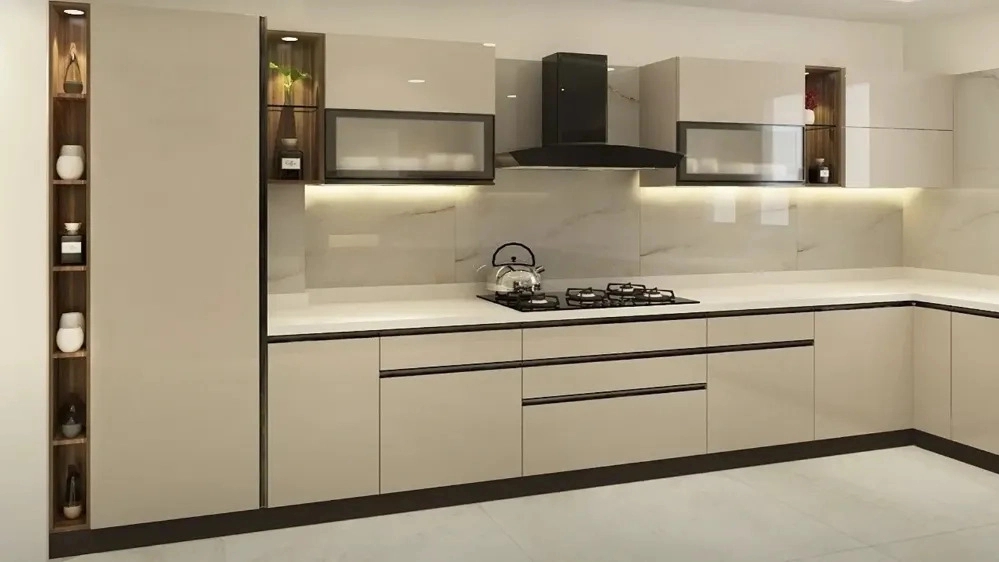 Purple Cabinets and Decoration, Design and Construction of MDF Wooden Cabinets in Tehran