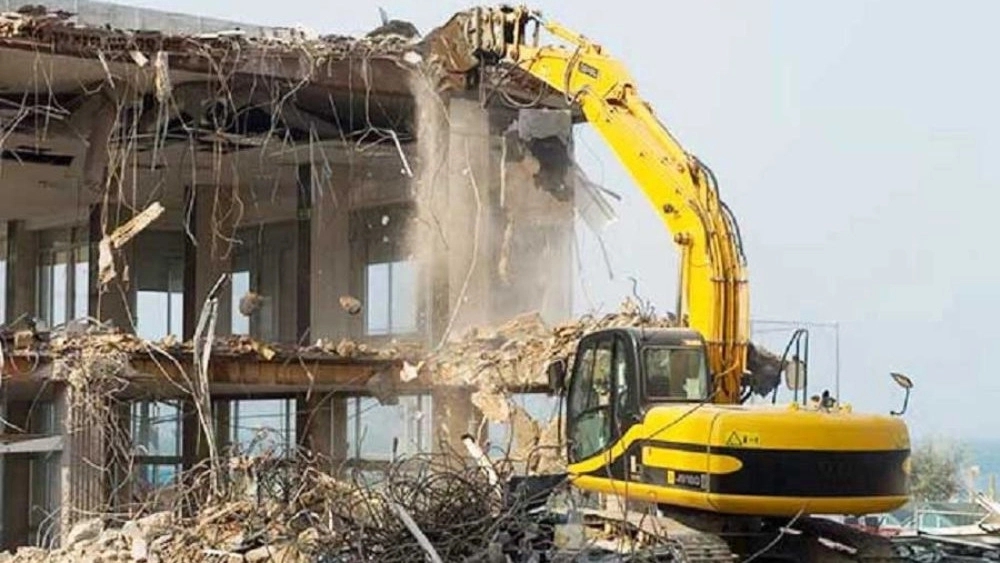Mechanical destruction of the building