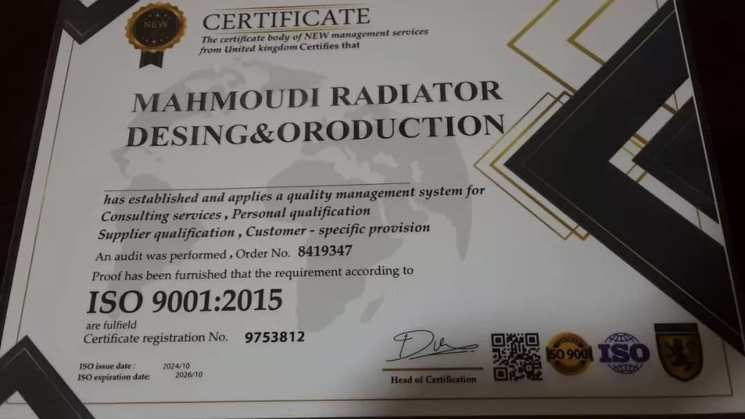 Kian radiator, Mahmoudi car radiator services in Rabat Karim