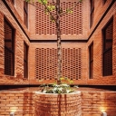 Danak Architecture House, design and implementation of brick facade and building materials in Shahrbabak