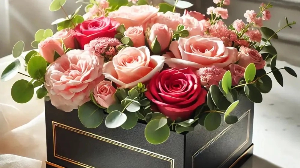 All kinds of flower boxes at Motahara flower shop